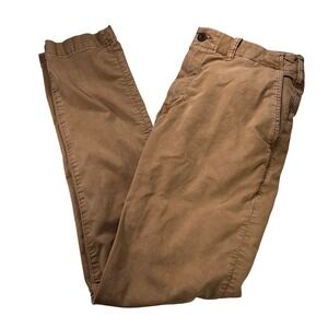 American Eagle Flex Skinny Chino Pants Mens 34x32 Tan Khaki Twill Trousers